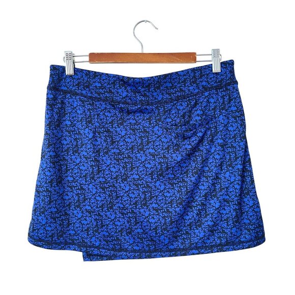 PGA Tour Womens Blue Black Geometric Print Golf Skort With Inner Shorts Size M - Picture 2 of 6